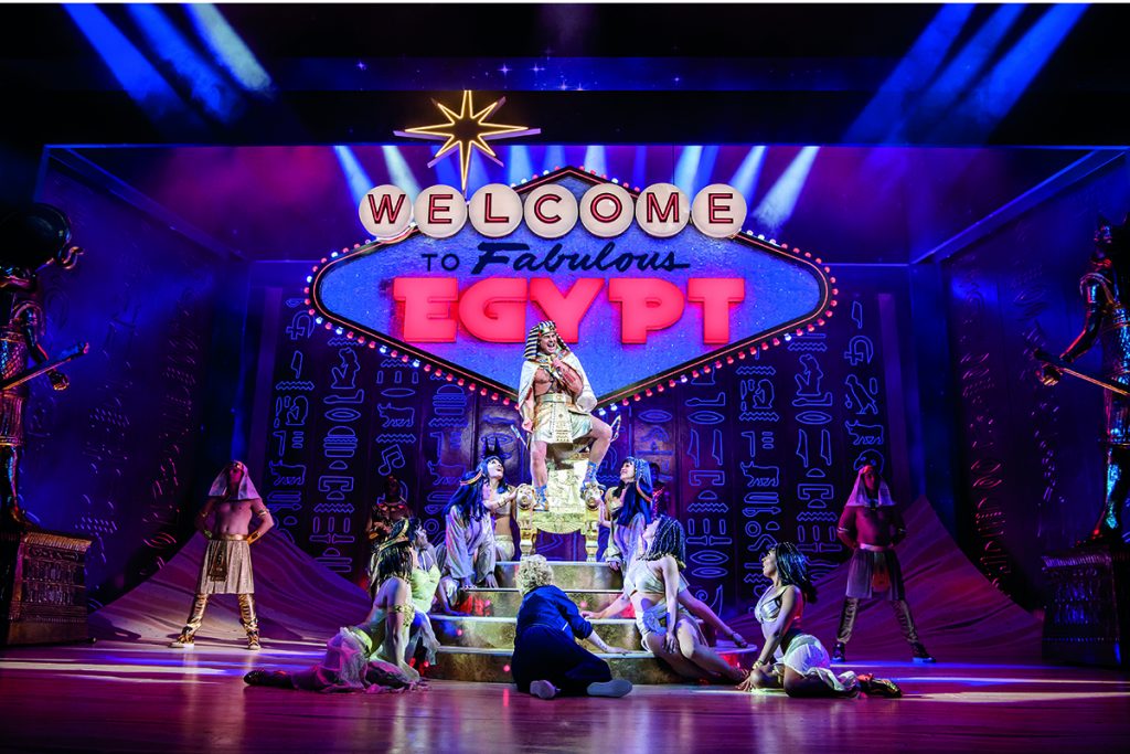 Jason Donovan & company in Joseph And The Amazing Technicolor Dreamcoat (Credit Tristram Kenton)