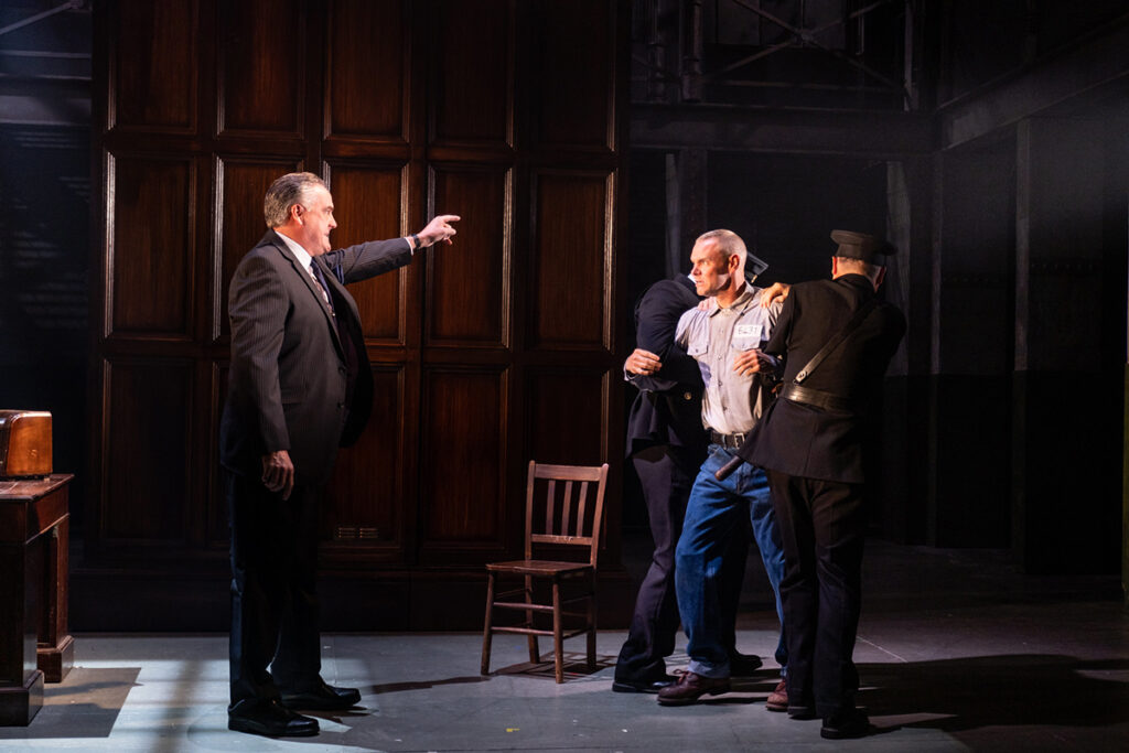 Mark Heenehan and Joe Absolom in The Shawshank Redemption