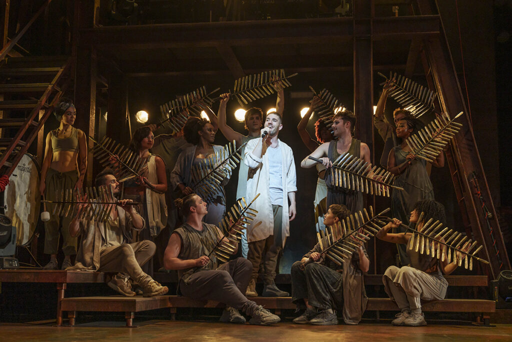 Ian McIntosh (Jesus) and Ensemble in Jesus Christ Superstar Tour. Credit Paul Coltas