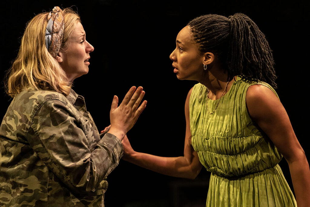 Gemma Ryan as Nurse and Shalisha James Davis as Juliet Credit: Johan Persson