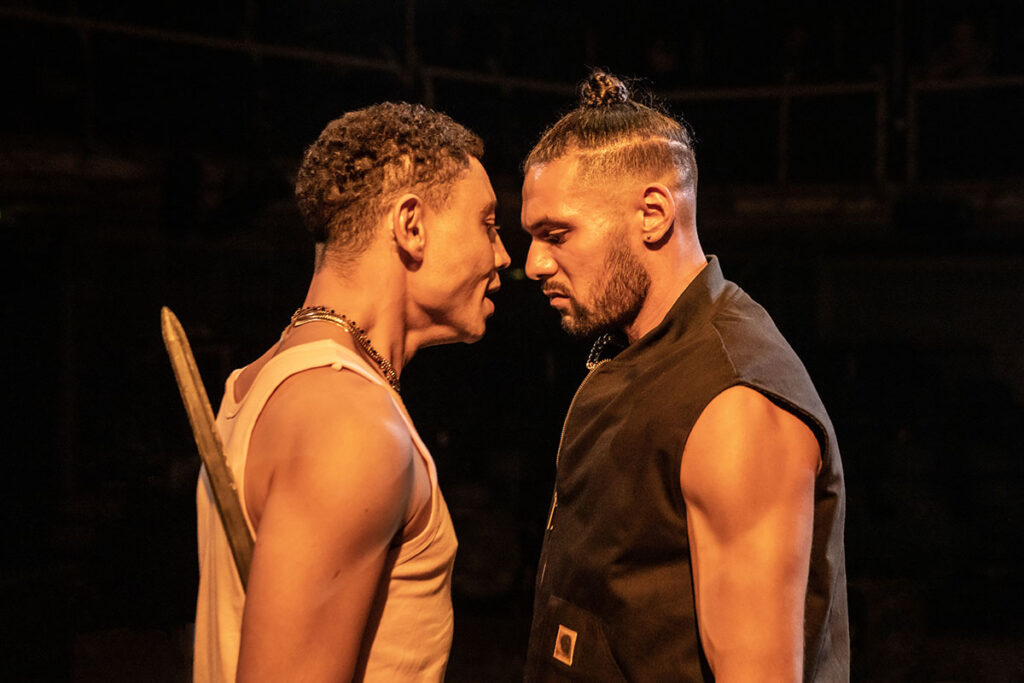 David Judge as Mercutio and Ashley OBrien as Tybalt Credit: Johan Persson