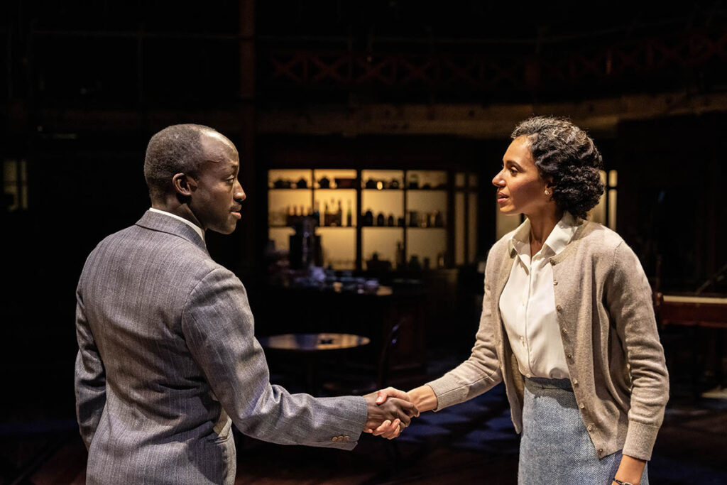 Baker Mukasa as Alex and Hannah Azuonye as Laura in Brief Encounter Credit: Johan Persson Credit: Johan Persson