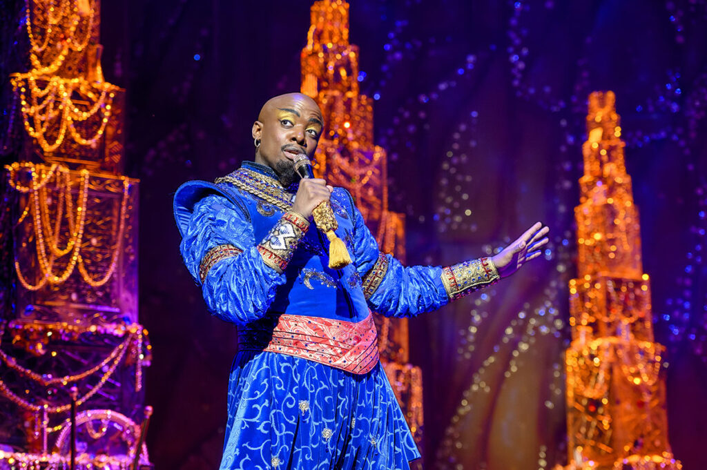 Yeukayi Ushe (Genie) in Disney Aladdin the Musical