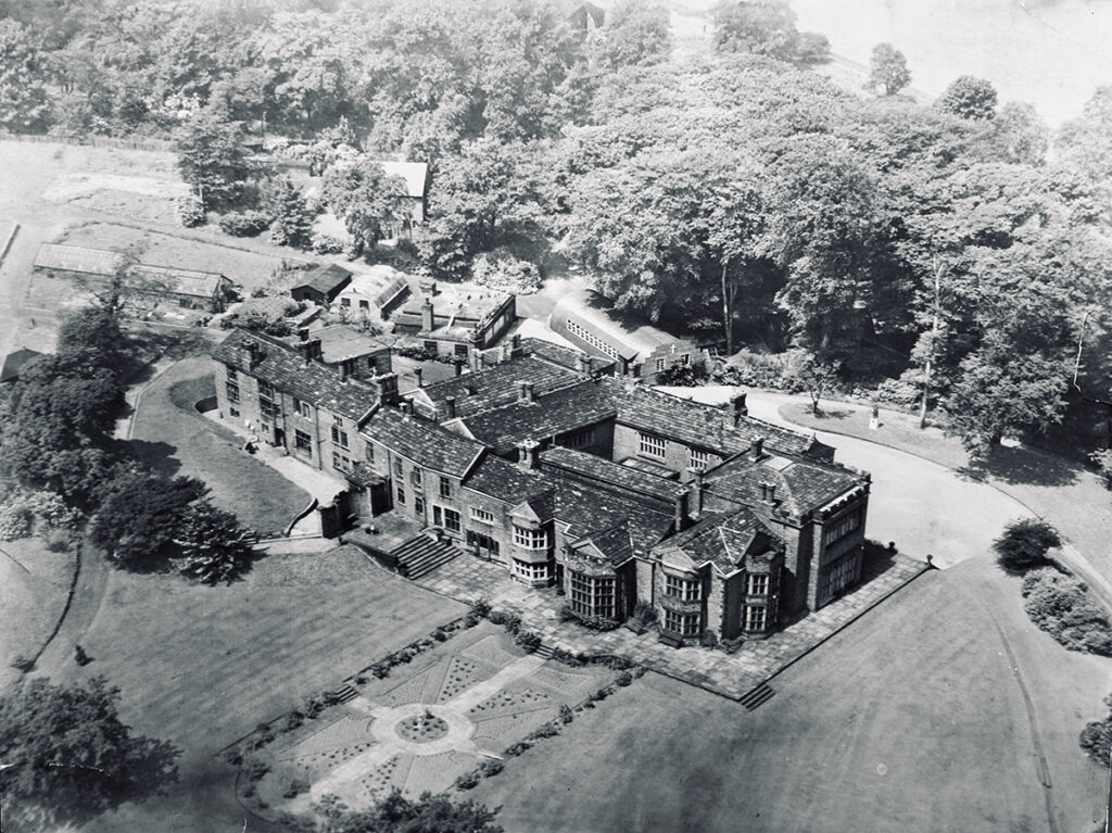 Hopwood Hall Aerial Vintage Courtesy Geoff Wellens Collection