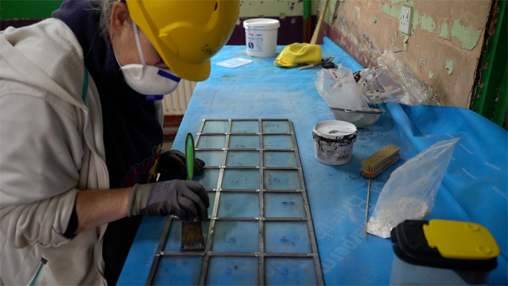 Making leaded glass at Hopwood Hall