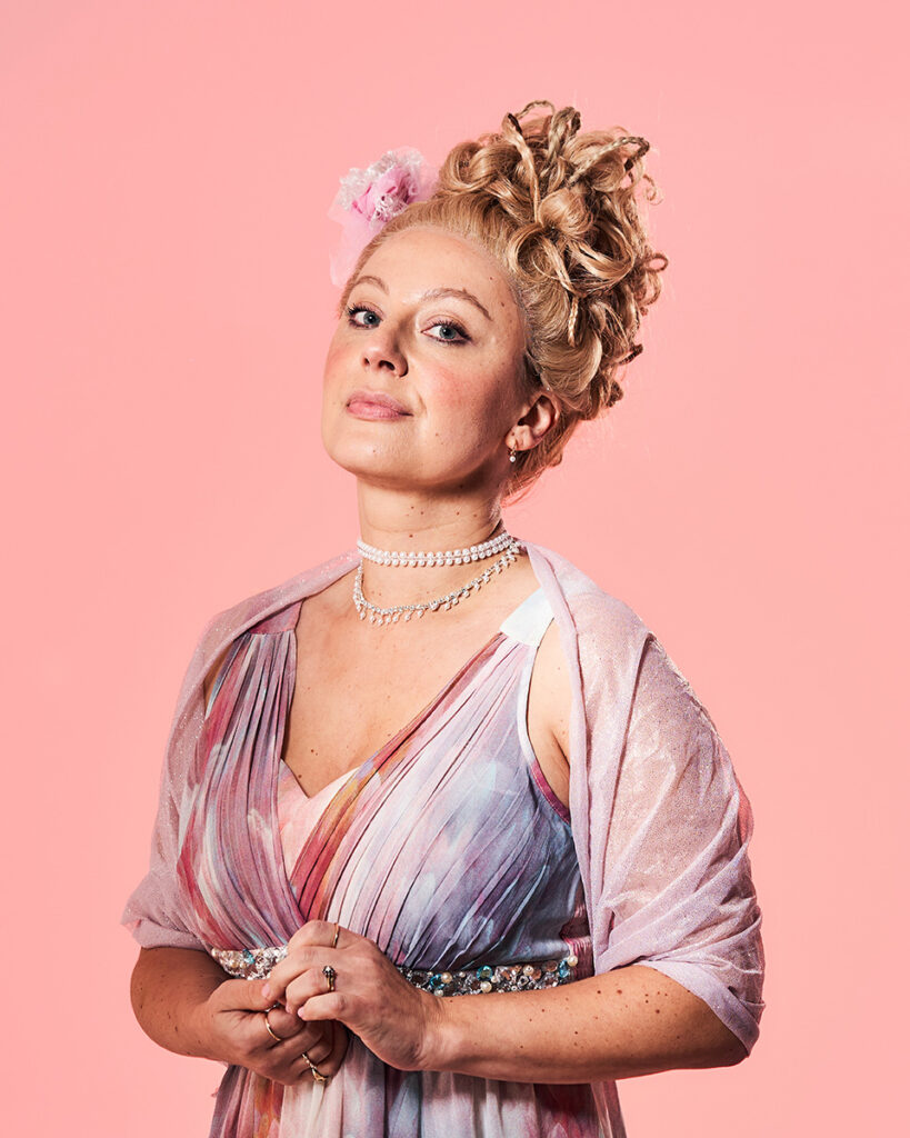 Laura Littlewood as Mrs Bradman. Photo by Claire Angel