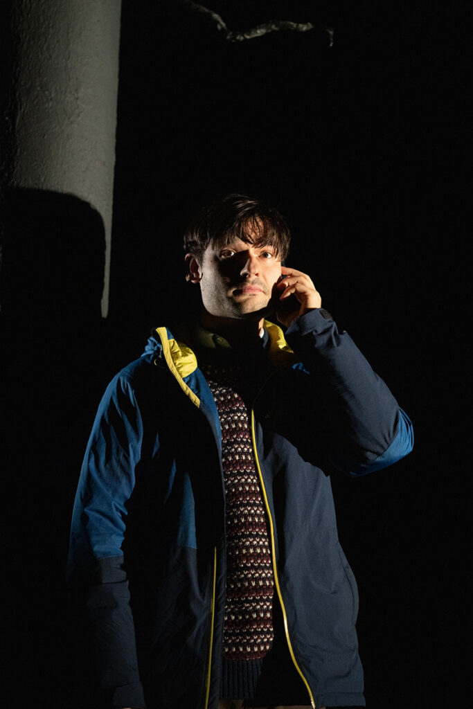 Eddie Loodmer-Elliott in Ghost Stories. Photo by Hugo Glendinning