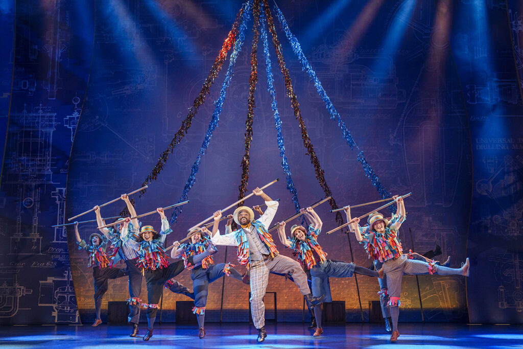 CHITTY CHITTY BANG BANG. Ore Oduba (Caractacus Potts) and Company. Photo Paul Coltas.