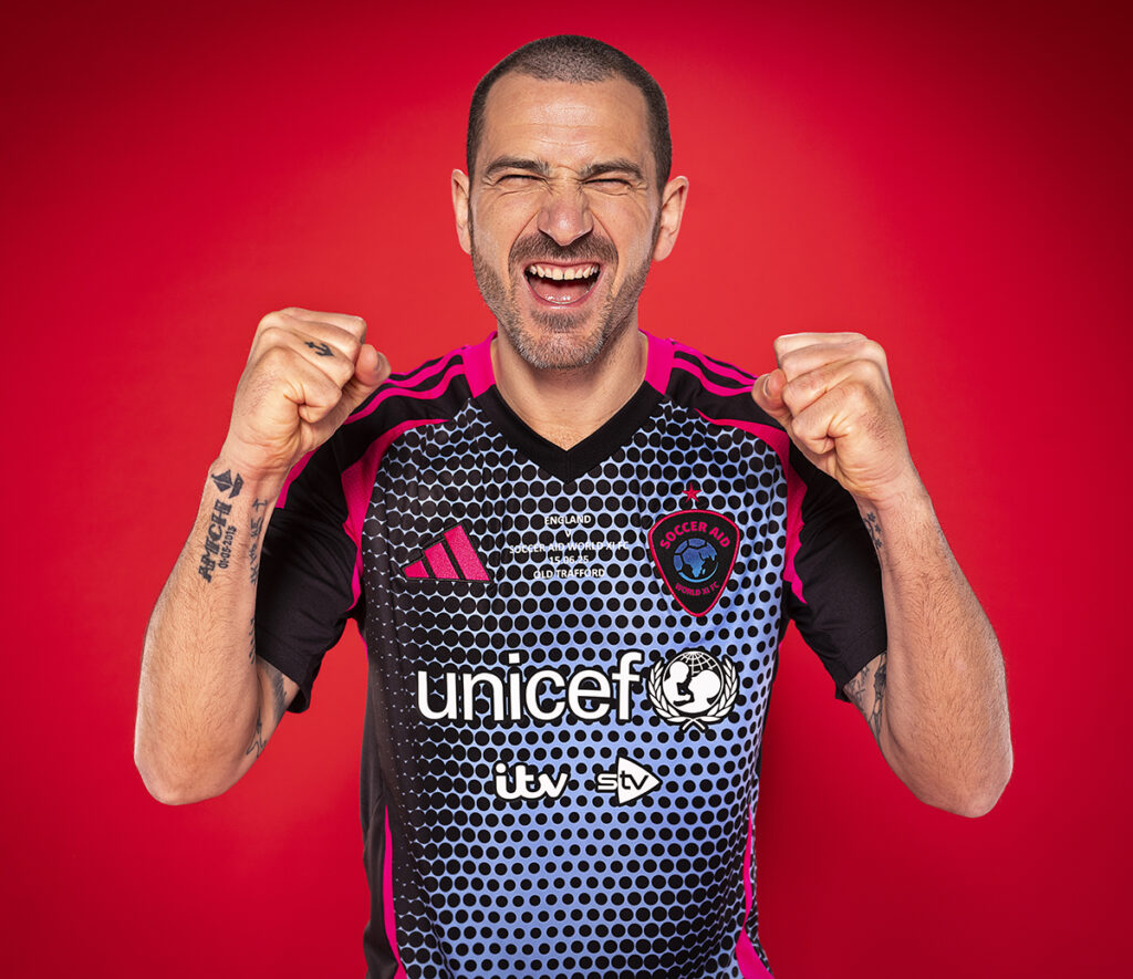Leonardo Bonucci is playing for Soccer Aid World XI FC at Soccer Aid for UNICEF 2025, which takes place on Sunday 15th of June at Old Trafford, Manchester. Photographed by Daniel Hambury for UNICEF UK and Soccer Aid Productions. ©UNICEF/Soccer Aid Productions/Stella Pictures