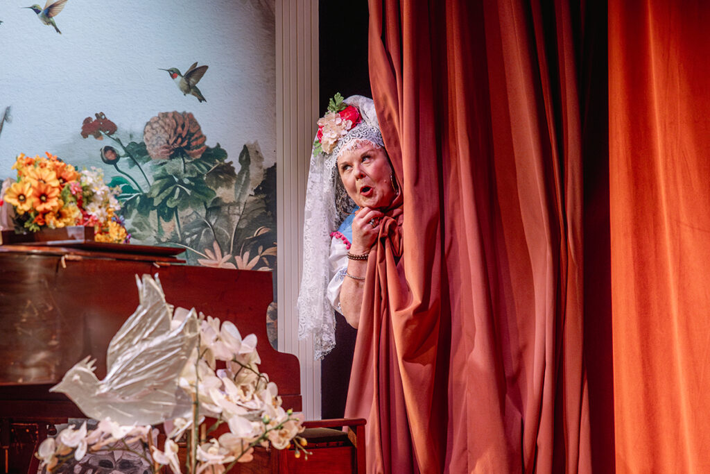 Wendi Peters as Florence Foster Jenkins in Glorious. Photo by Cian O’Ryan