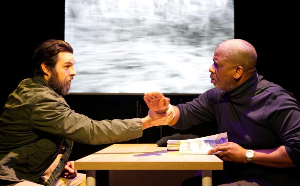 Micky Cochrane (Marius) and Faz Singhateh (John) in Moth