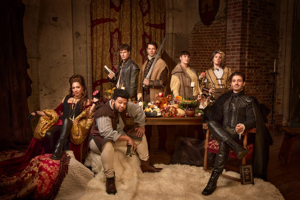 LtoR Meesha Turner, Emile Ruddock, Max Bennett, Andrew Coshan, Eva Scott, Emily Benjamin & Oliver Tompsett, credit Jay Brooks